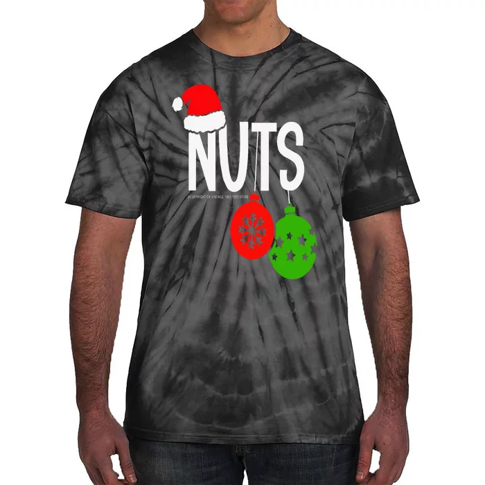 Chest Nuts Christmas Funny Matching Couple Chestnuts Tie-Dye T-Shirt