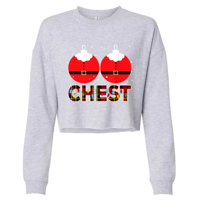 Chest Nuts Christmas Matching Couple Chestnuts Xmas Cropped Pullover Crew