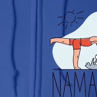 Cute Namaste Cat Yoga Pose Funny Gift For Kitty Cat Lovers Funny Gift Full Zip Hoodie