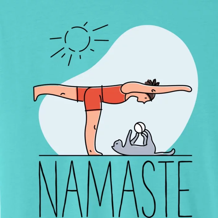 Cute Namaste Cat Yoga Pose Funny Gift For Kitty Cat Lovers Funny Gift ChromaSoft Performance T-Shirt