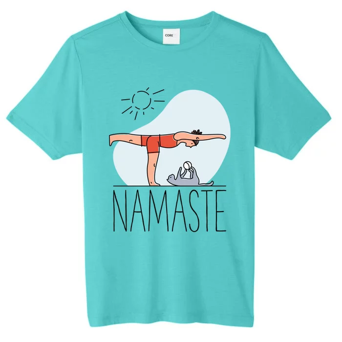 Cute Namaste Cat Yoga Pose Funny Gift For Kitty Cat Lovers Funny Gift ChromaSoft Performance T-Shirt