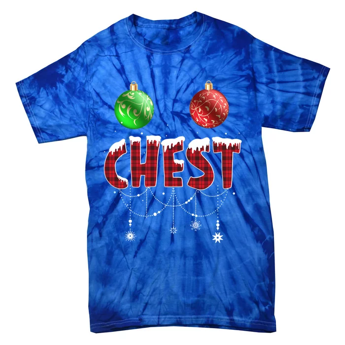 Chest Nuts Christmas Red Plaid Matching Couple Chestnuts Cool Gift Tie-Dye T-Shirt