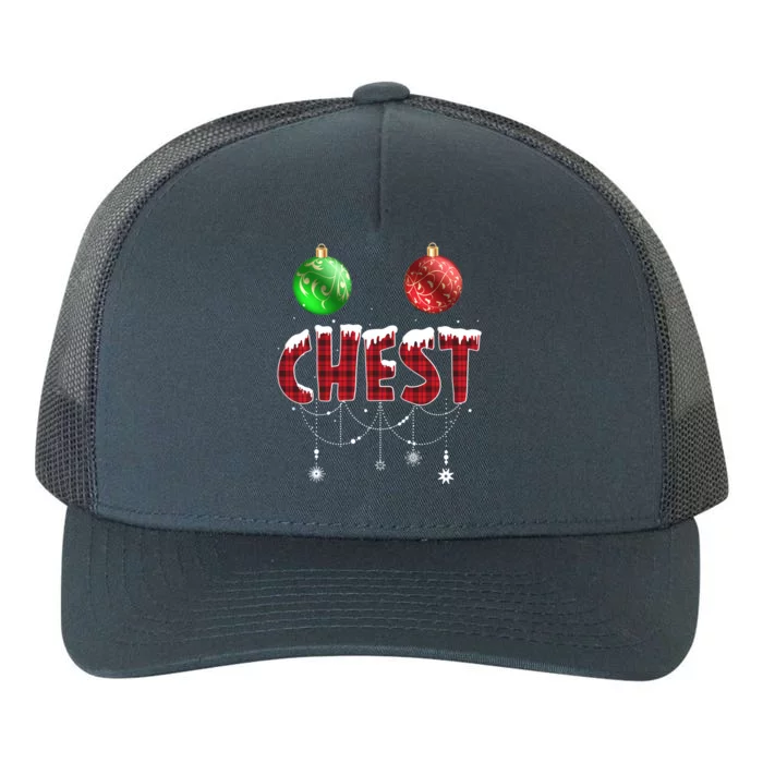 Chest Nuts Christmas Red Plaid Matching Couple Chestnuts Cool Gift Yupoong Adult 5-Panel Trucker Hat