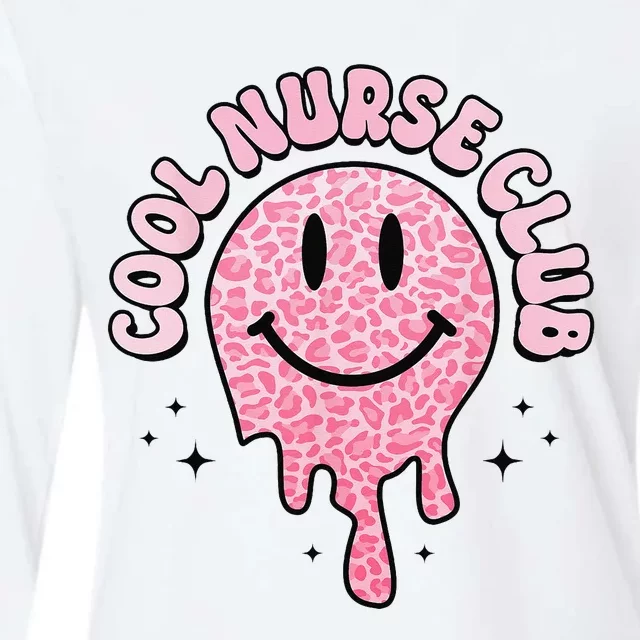 Cool Nurse Club Healthcare Worker Nurse Life Groovy Retro Womens Cotton Relaxed Long Sleeve T-Shirt