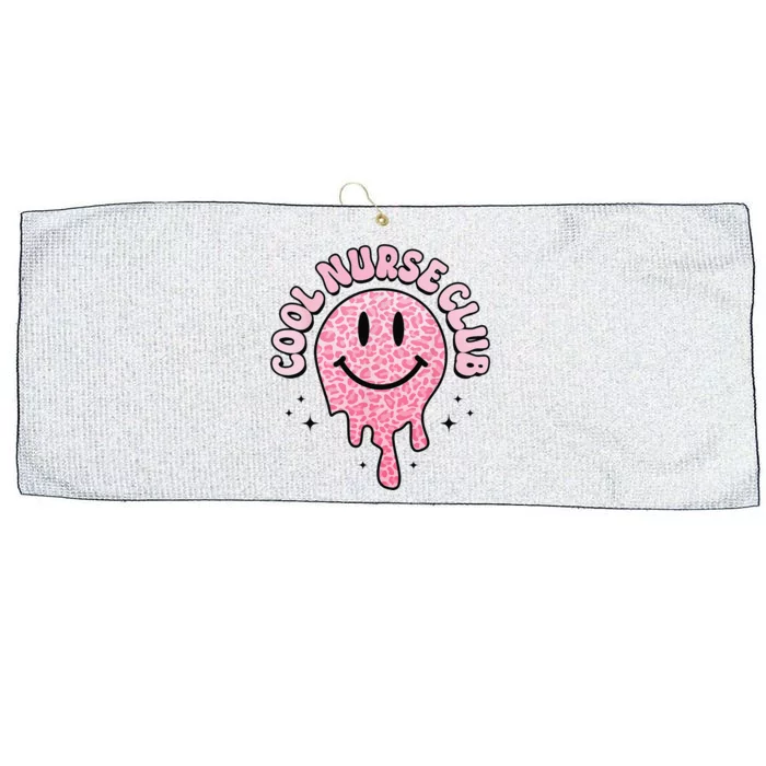 Cool Nurse Club Healthcare Worker Nurse Life Groovy Retro Large Microfiber Waffle Golf Towel