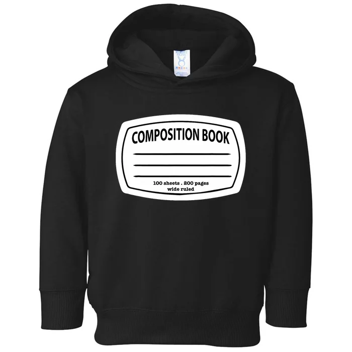 Composition Notebook Costume Matching Group Halloween Toddler Hoodie