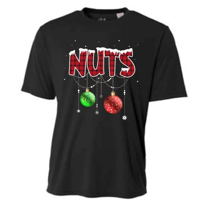 Chest Nuts Christmas Red Plaid Matching Couple Chestnuts Gift Cooling Performance Crew T-Shirt