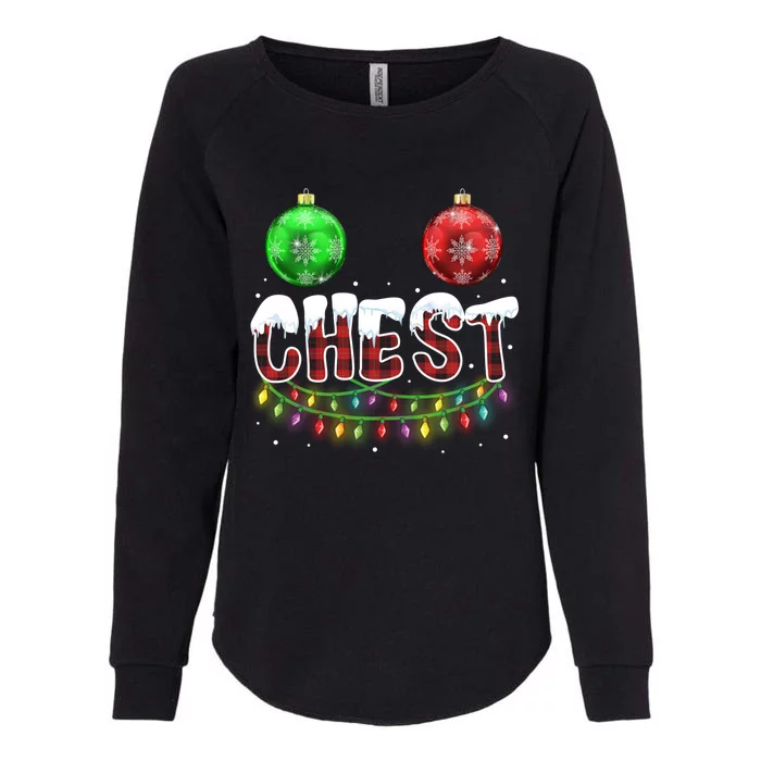 Chest Nuts Christmas Funny Gift Funny Matching Couple Chestnuts Funny Gift Womens California Wash Sweatshirt