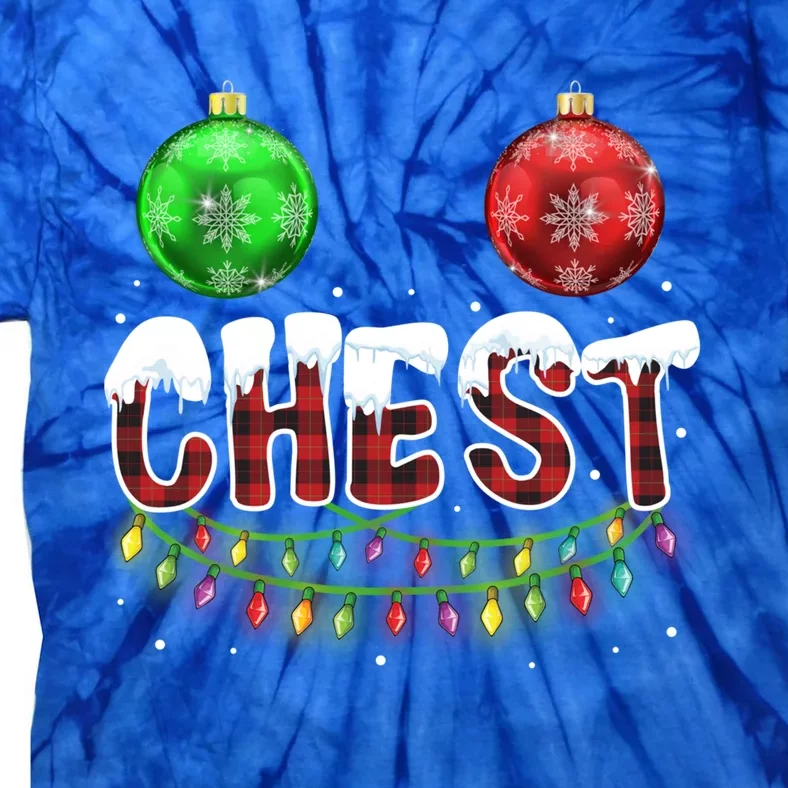 Chest Nuts Christmas Funny Gift Funny Matching Couple Chestnuts Funny Gift Tie-Dye T-Shirt