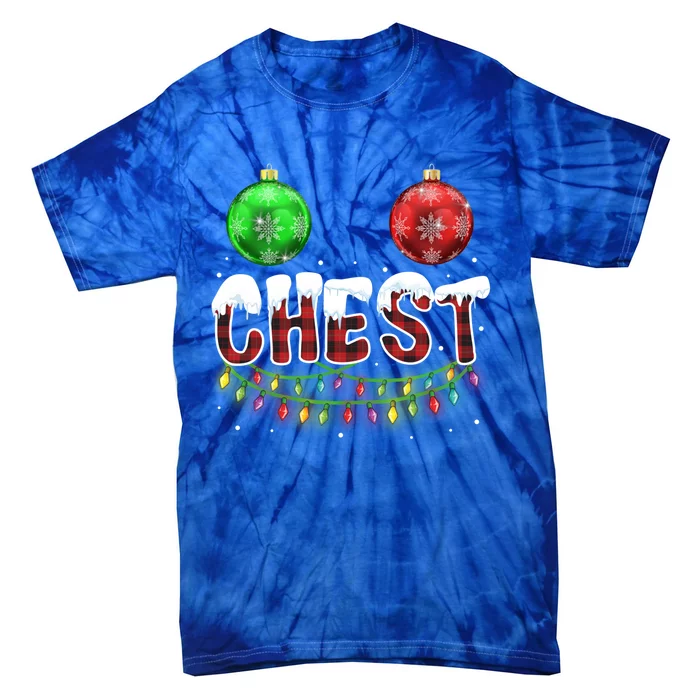 Chest Nuts Christmas Funny Gift Funny Matching Couple Chestnuts Funny Gift Tie-Dye T-Shirt