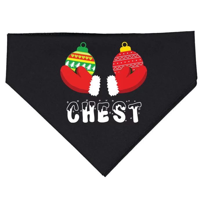 Chest Nuts Christmas Funny Matching Couple Chestnuts USA-Made Doggie Bandana