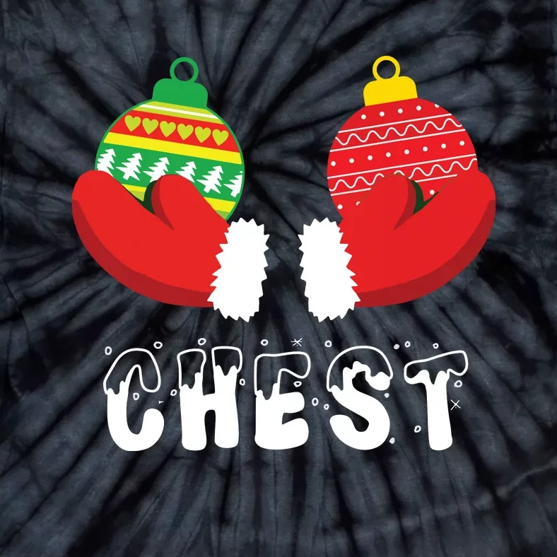 Chest Nuts Christmas Funny Matching Couple Chestnuts Tie-Dye T-Shirt