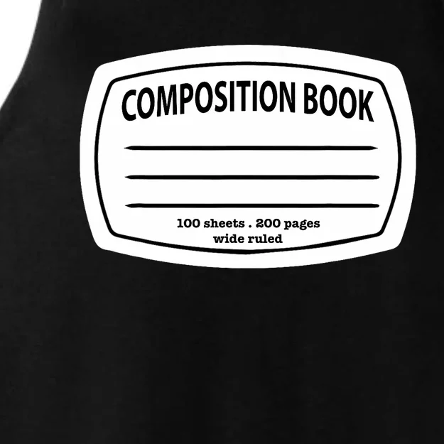 Composition Notebook Costume Matching Group Halloween Ladies Tri-Blend Wicking Tank