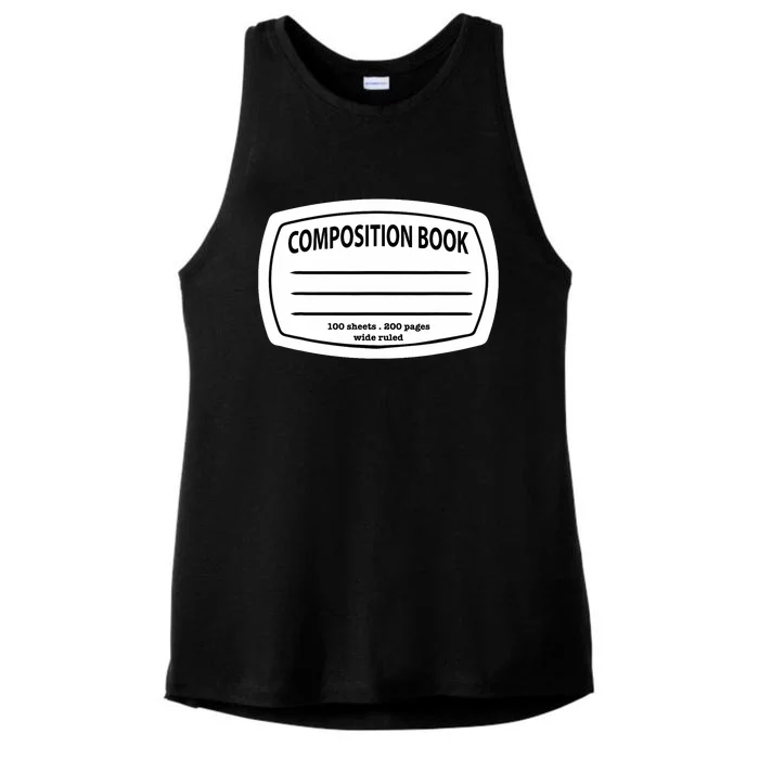 Composition Notebook Costume Matching Group Halloween Ladies Tri-Blend Wicking Tank