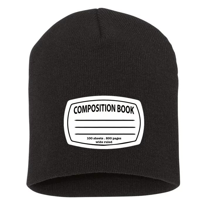 Composition Notebook Costume Matching Group Halloween Short Acrylic Beanie