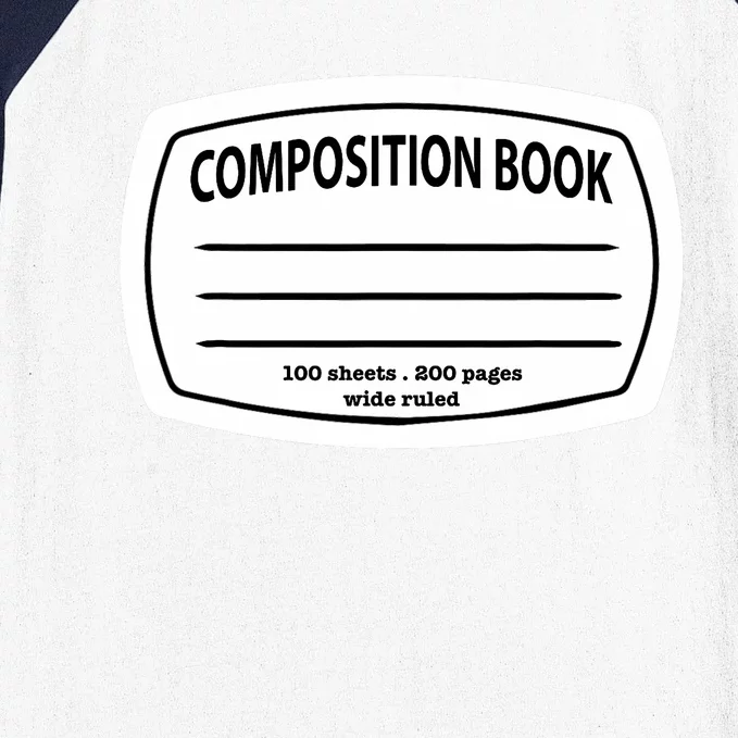 Composition Notebook Costume Matching Group Halloween Baseball Sleeve Shirt