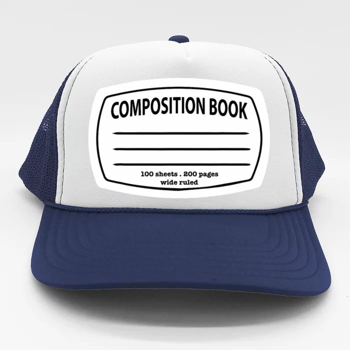 Composition Notebook Costume Matching Group Halloween Trucker Hat