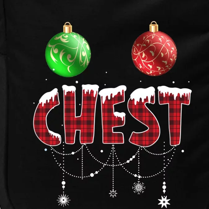 Chest Nuts Christmas Red Plaid Matching Couple Chestnuts Great Gift Impact Tech Backpack