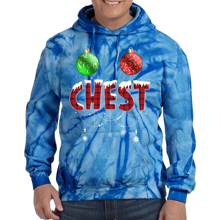 Chest Nuts Christmas Red Plaid Matching Couple Chestnuts Great Gift Tie Dye Hoodie