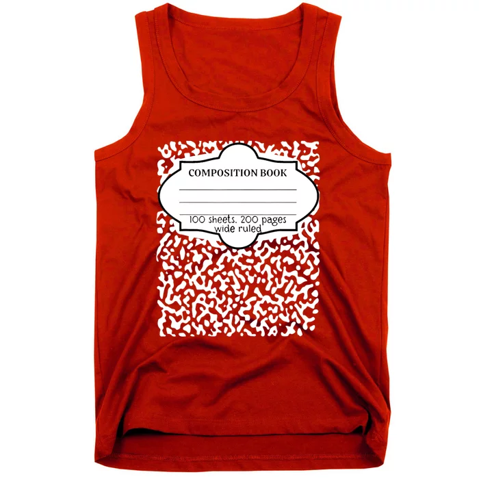 Composition Notebook Costume Matching Group Tank Top