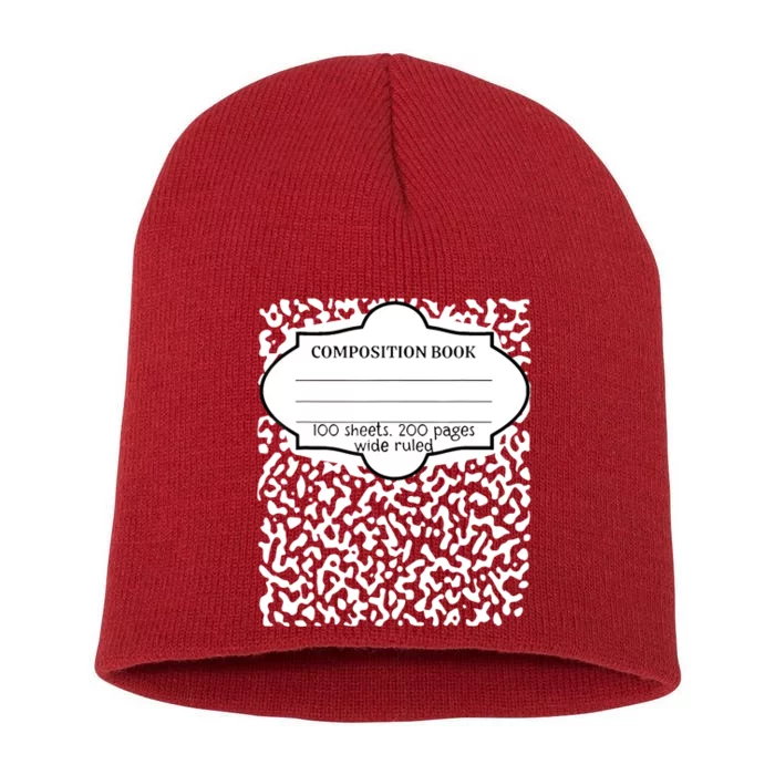 Composition Notebook Costume Matching Group Short Acrylic Beanie