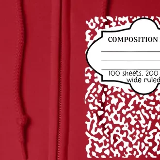 Composition Notebook Costume Matching Group Full Zip Hoodie