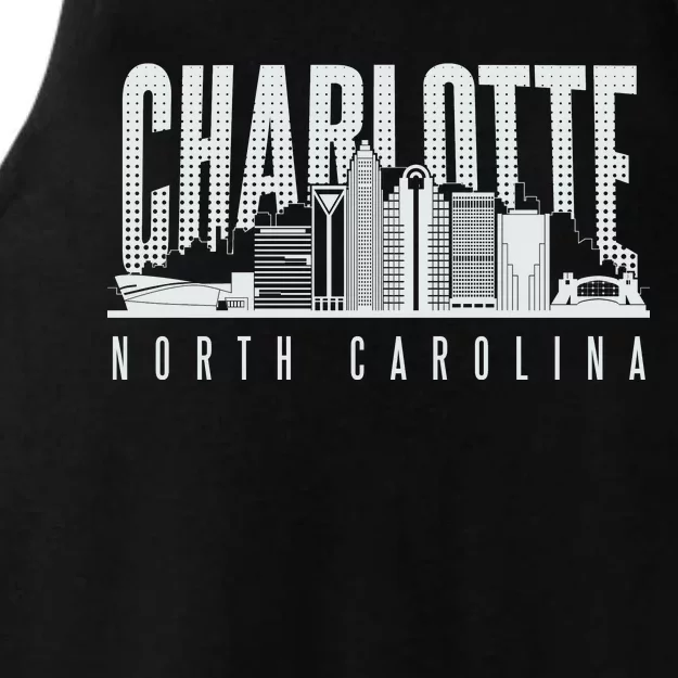 Charlotte North Carolina City Ladies Tri-Blend Wicking Tank