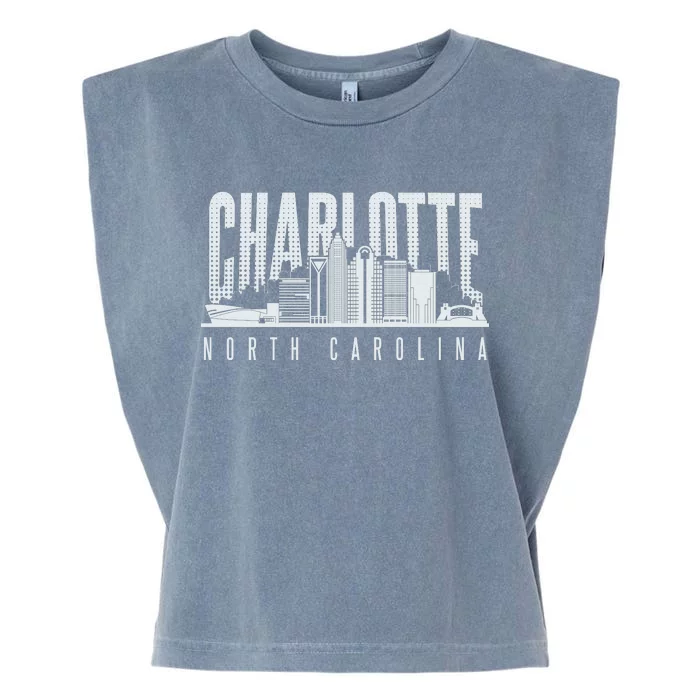 Charlotte North Carolina City Garment-Dyed Women's Muscle Tee