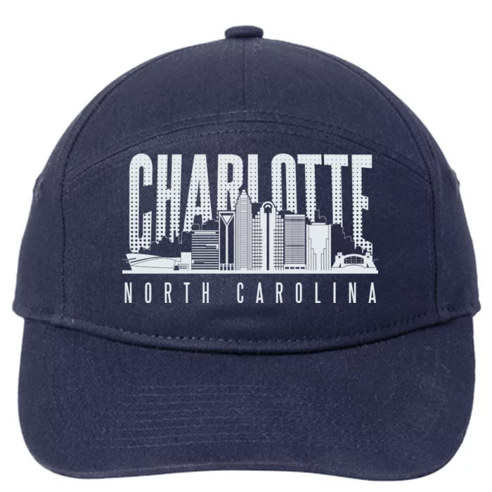 Charlotte North Carolina City 7-Panel Snapback Hat