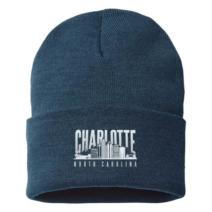 Charlotte North Carolina City Sustainable Knit Beanie