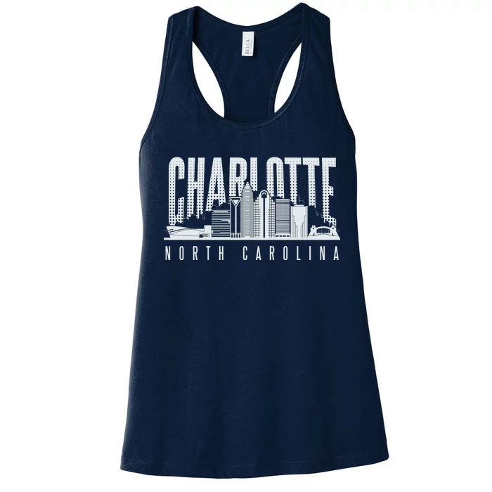 Charlotte North Carolina City Women's Racerback Tank