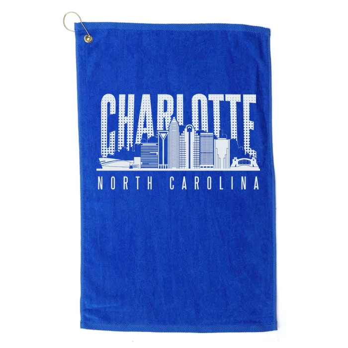 Charlotte North Carolina City Platinum Collection Golf Towel