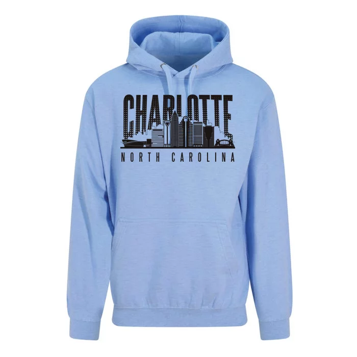 Charlotte North Carolina City Unisex Surf Hoodie