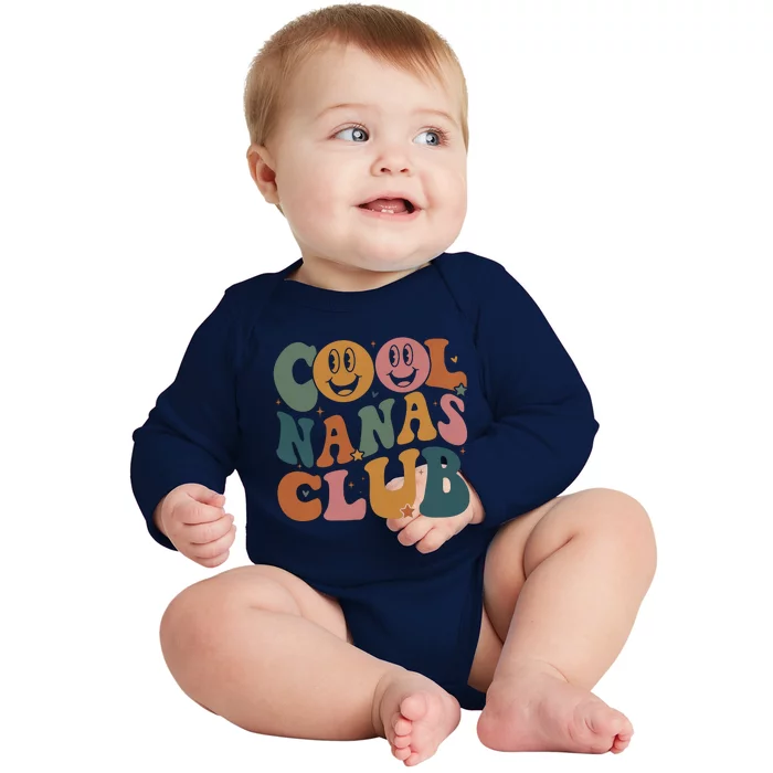 Cool Nanas Club Cool Grandmas Club Baby Long Sleeve Bodysuit