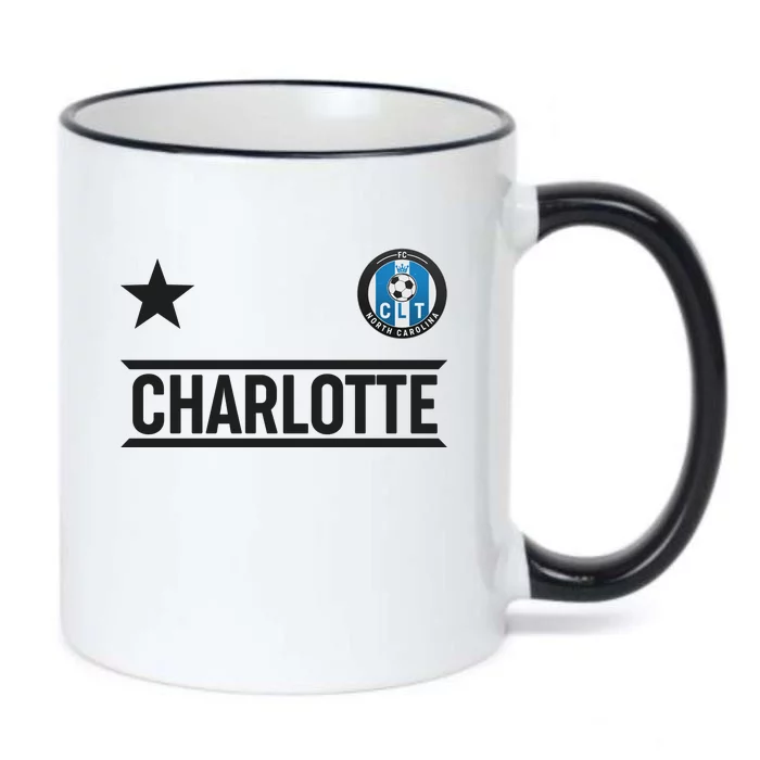 Charlotte North Carolina Soccer Jersey Black Color Changing Mug