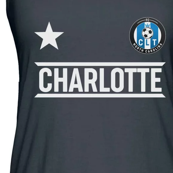 Charlotte North Carolina Soccer Jersey Ladies Essential Flowy Tank