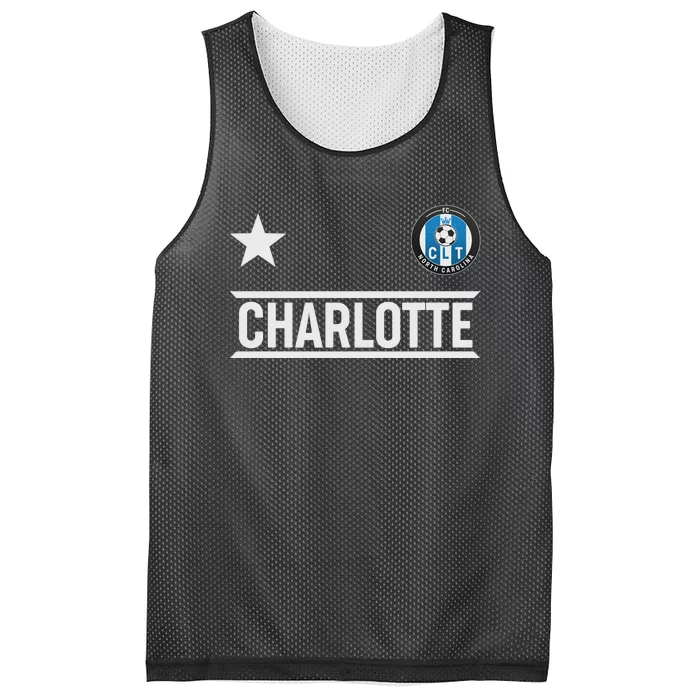 Charlotte North Carolina Soccer Jersey Mesh Reversible Basketball Jersey Tank