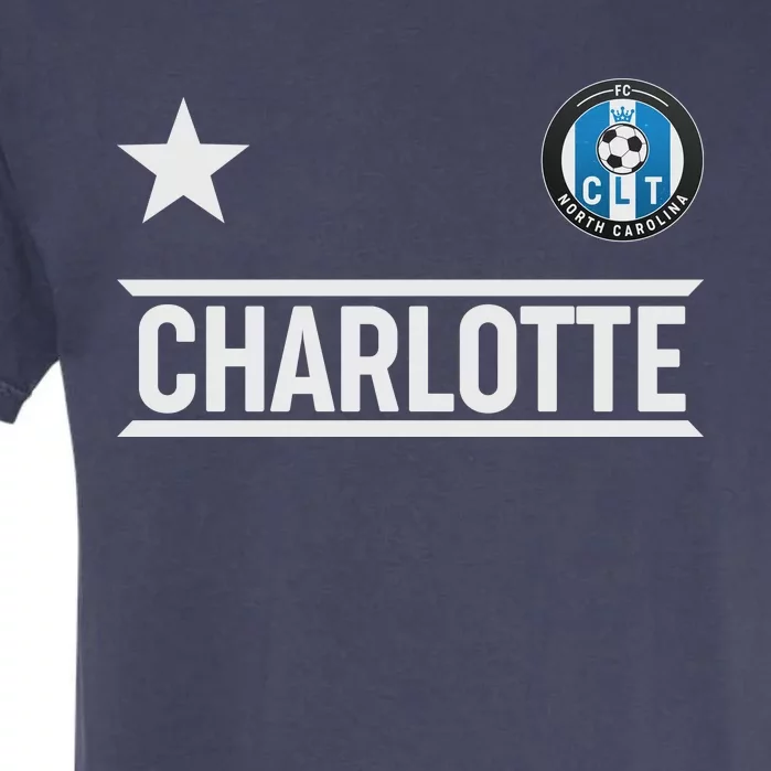 Charlotte North Carolina Soccer Jersey Garment-Dyed Heavyweight T-Shirt