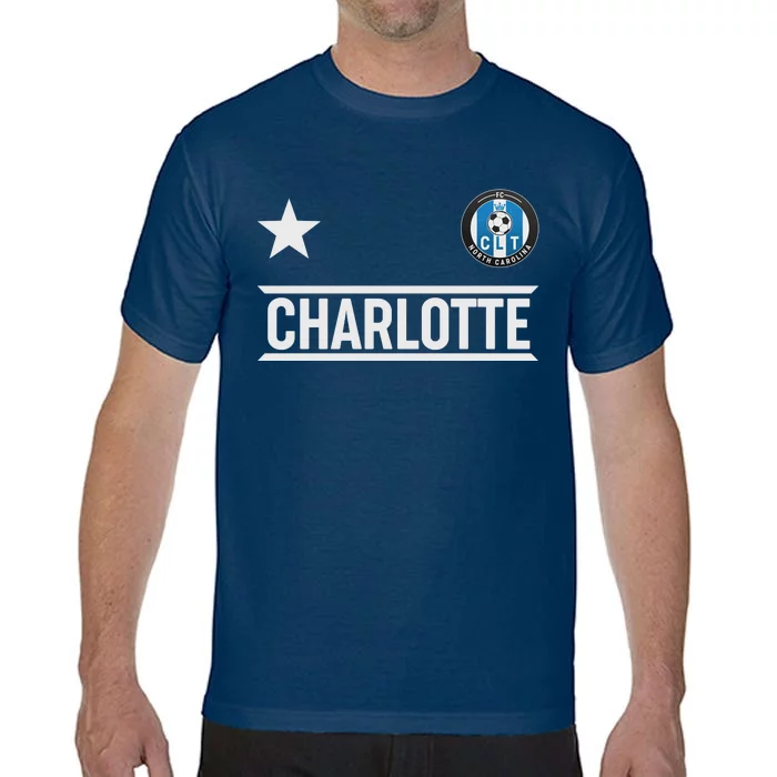 Charlotte North Carolina Soccer Jersey Comfort Colors T-Shirt