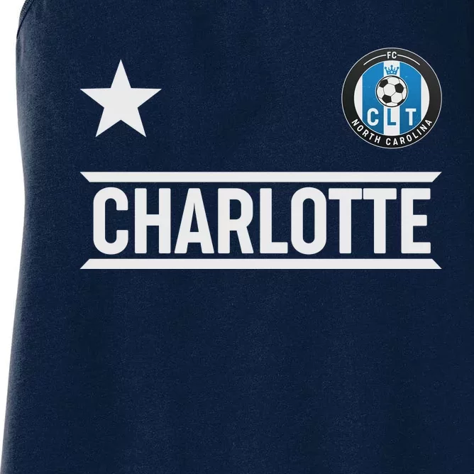 Charlotte North Carolina Soccer Jersey Women's Racerback Tank