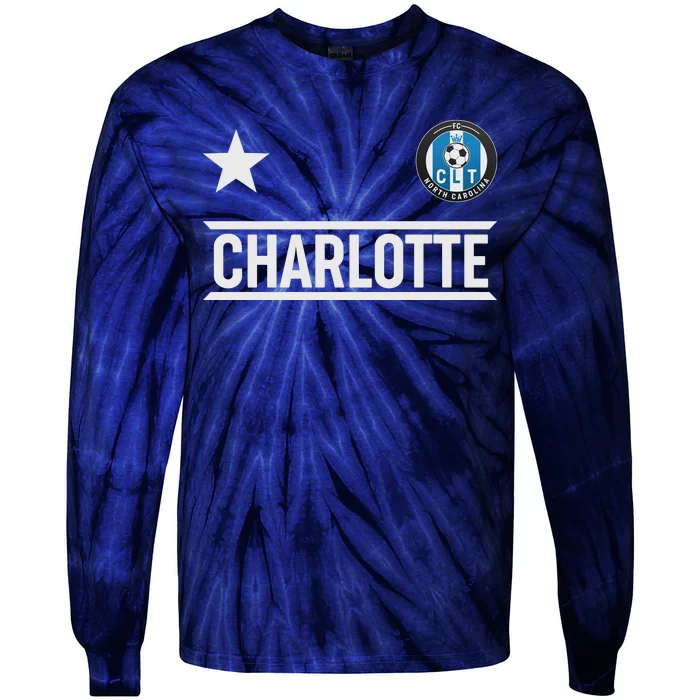 Charlotte North Carolina Soccer Jersey Tie-Dye Long Sleeve Shirt