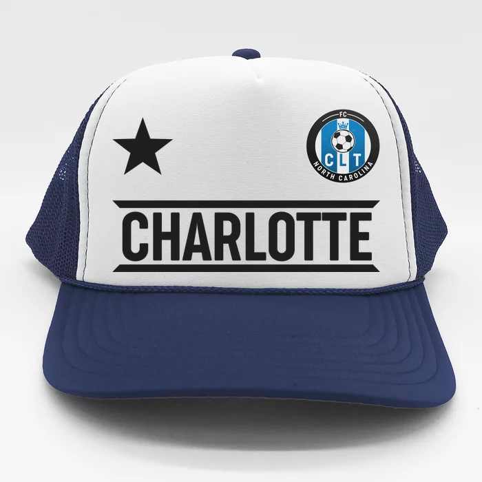 Charlotte North Carolina Soccer Jersey Trucker Hat