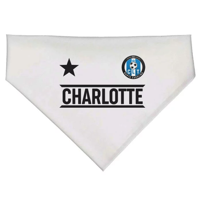 Charlotte North Carolina Soccer Jersey USA-Made Doggie Bandana