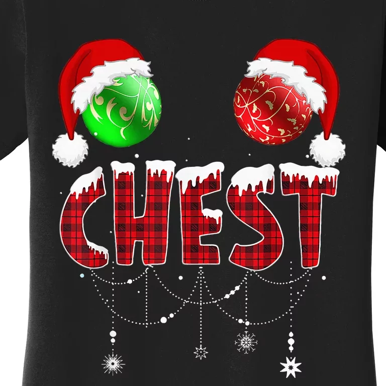 Chest Nuts Christmas Funny Matching Couple Chestnuts Women's T-Shirt