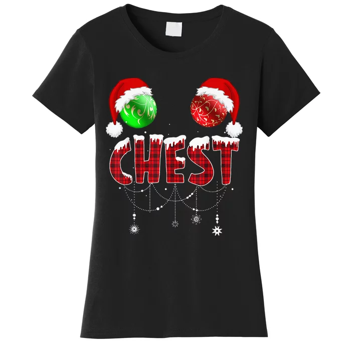 Chest Nuts Christmas Funny Matching Couple Chestnuts Women's T-Shirt