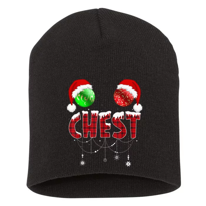 Chest Nuts Christmas Funny Matching Couple Chestnuts Short Acrylic Beanie