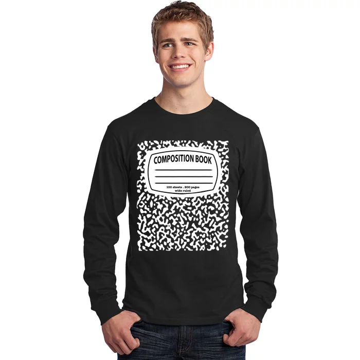 Composition Notebook Costume Matching Group Halloween Long Sleeve Shirt