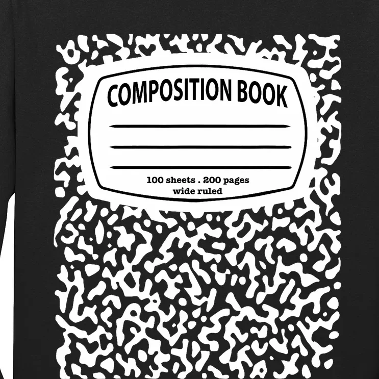 Composition Notebook Costume Matching Group Halloween Long Sleeve Shirt