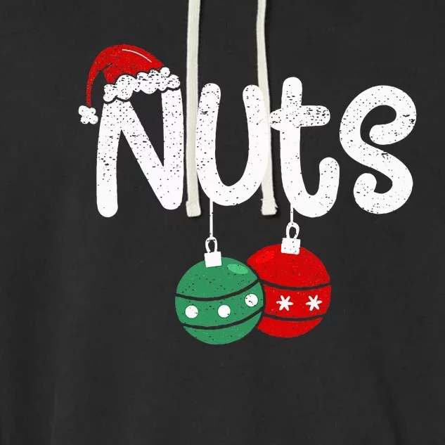 Chest Nuts Couple Christmas Pajama Chestnuts Xmas Gift Garment-Dyed Fleece Hoodie