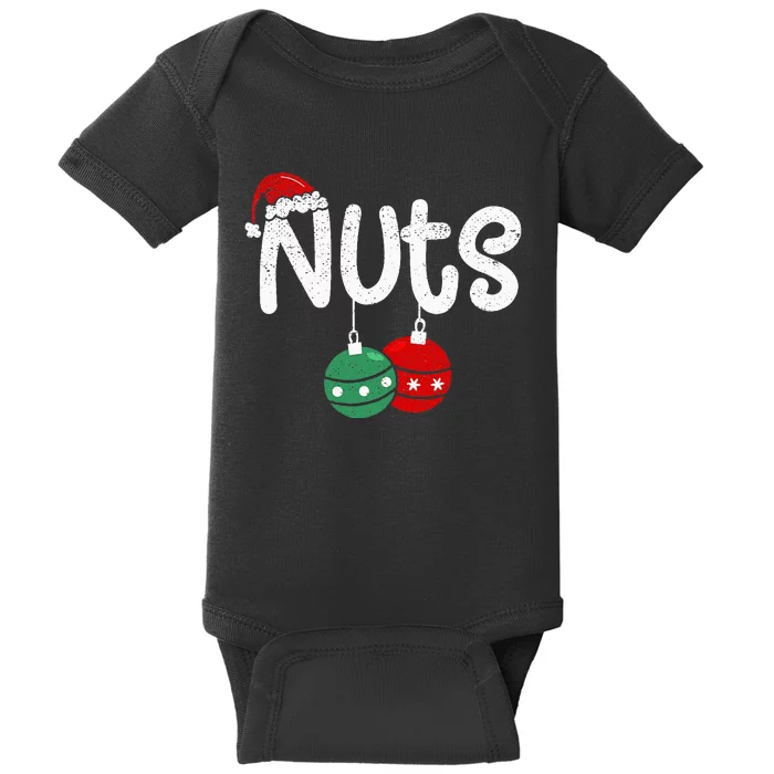 Chest Nuts Couple Christmas Pajama Chestnuts Xmas Gift Baby Bodysuit